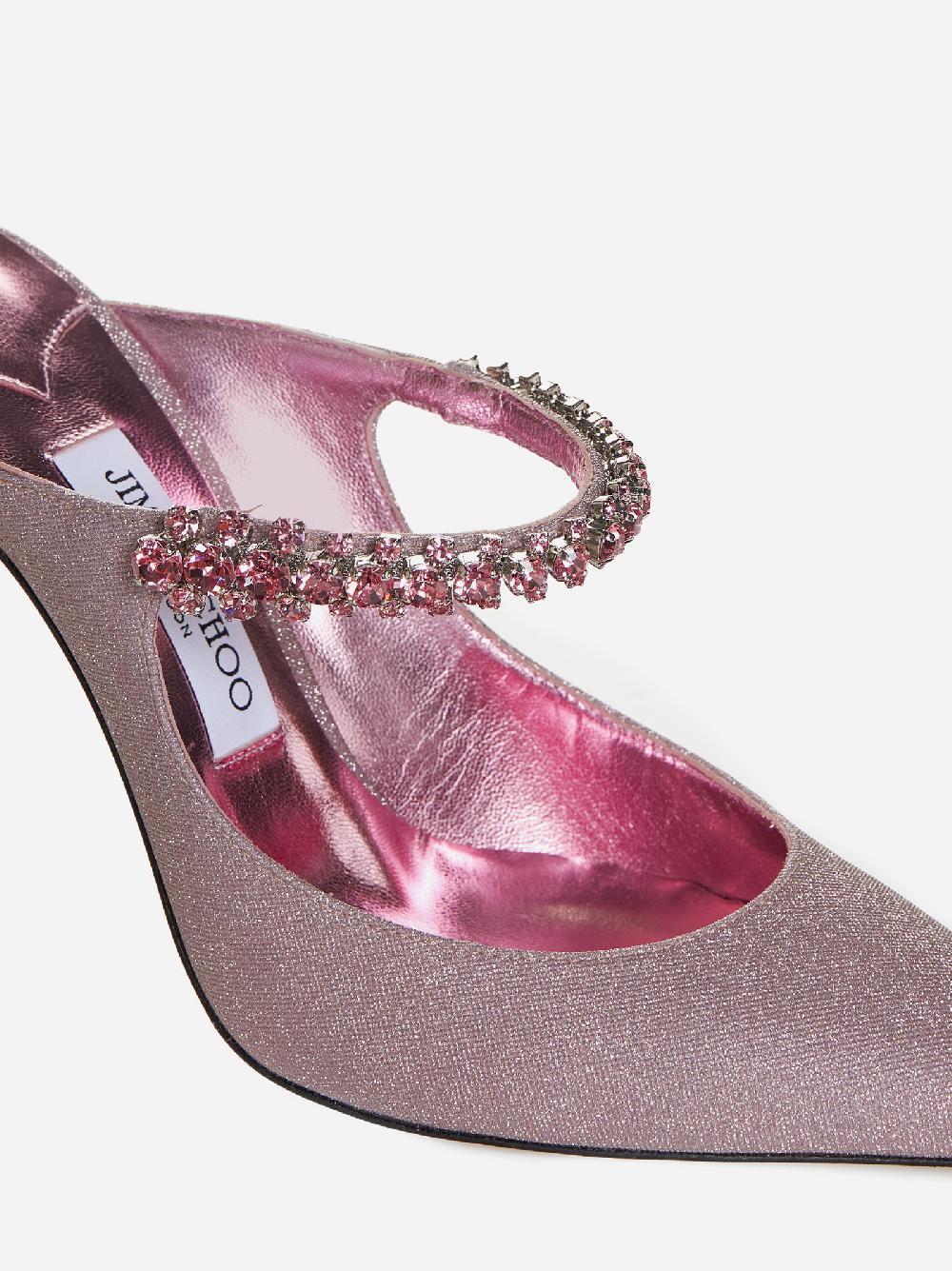 JIMMY CHOO Mules Bing in tessuto con cristalli Qualità