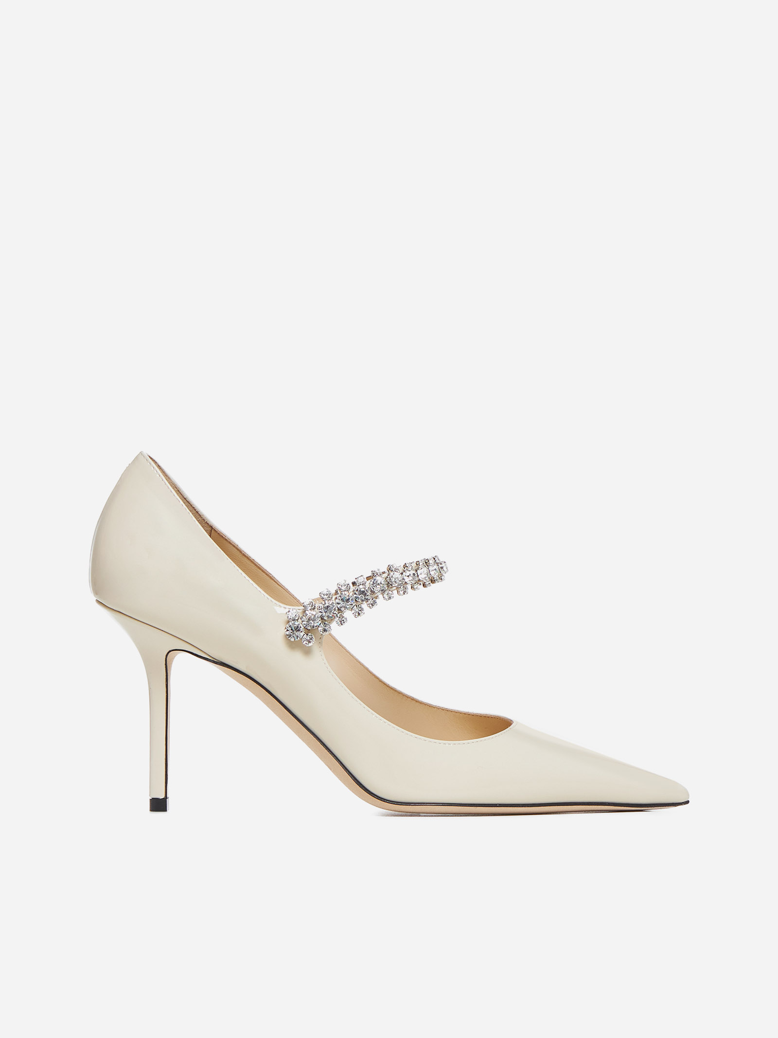 JIMMY CHOO Decollete’ Bing in vernice con cristalli