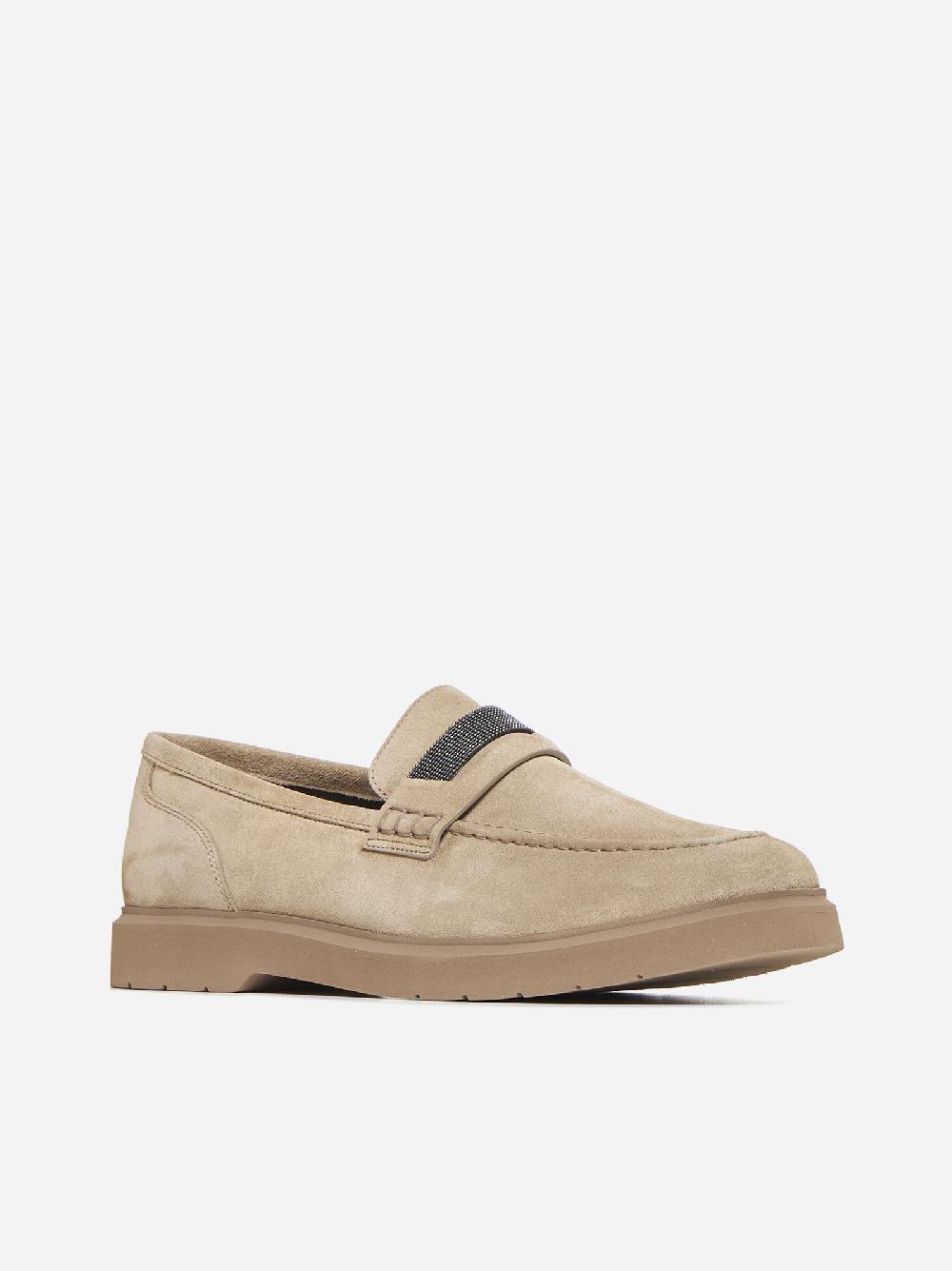 BRUNELLO CUCINELLI Mocassini in pelle scamosciata Outlet