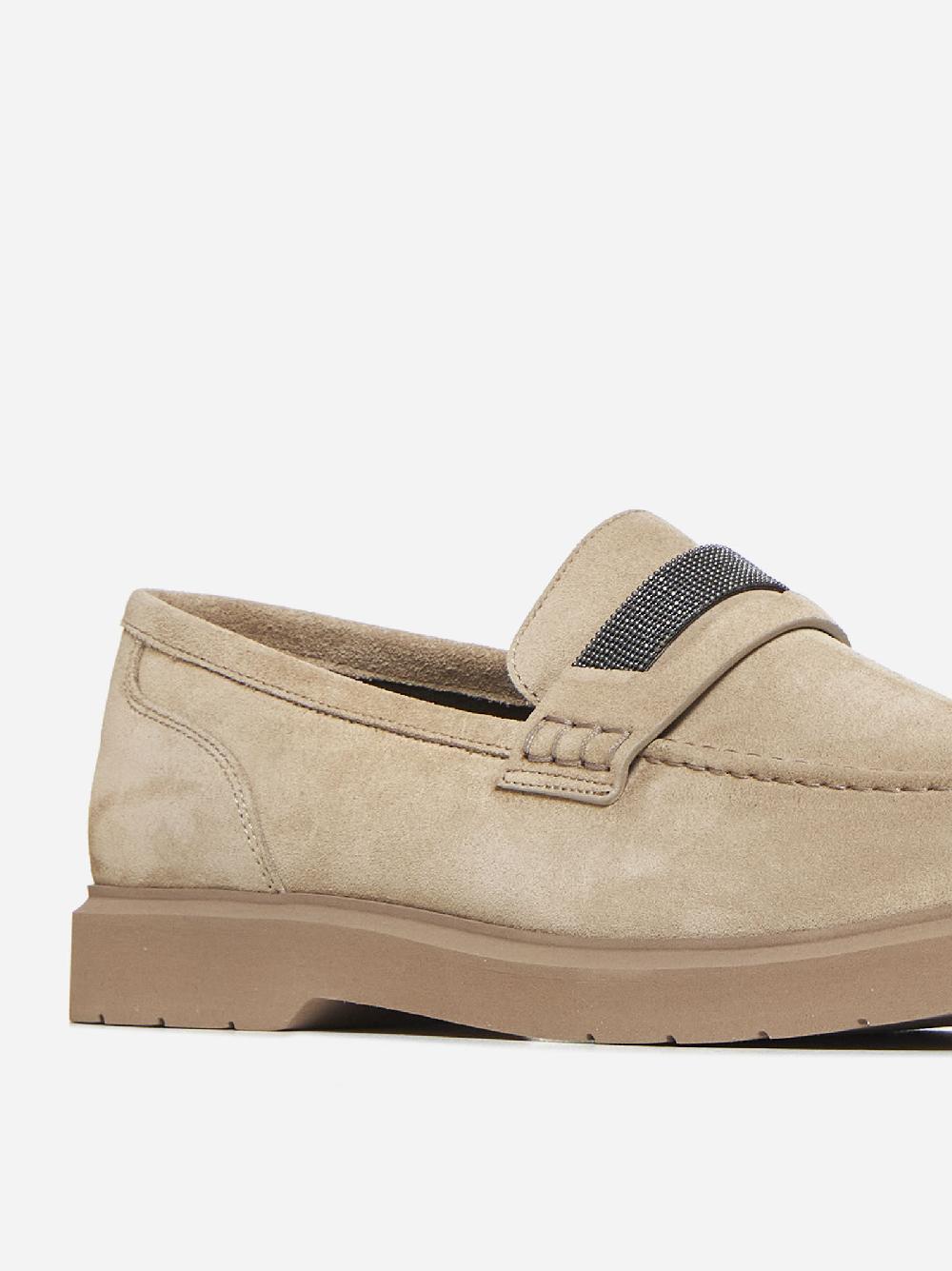 BRUNELLO CUCINELLI Mocassini in pelle scamosciata Outlet