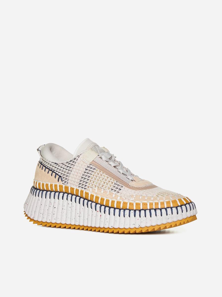 CHLOÉ Snaekers Nama in maglia mesh Moda