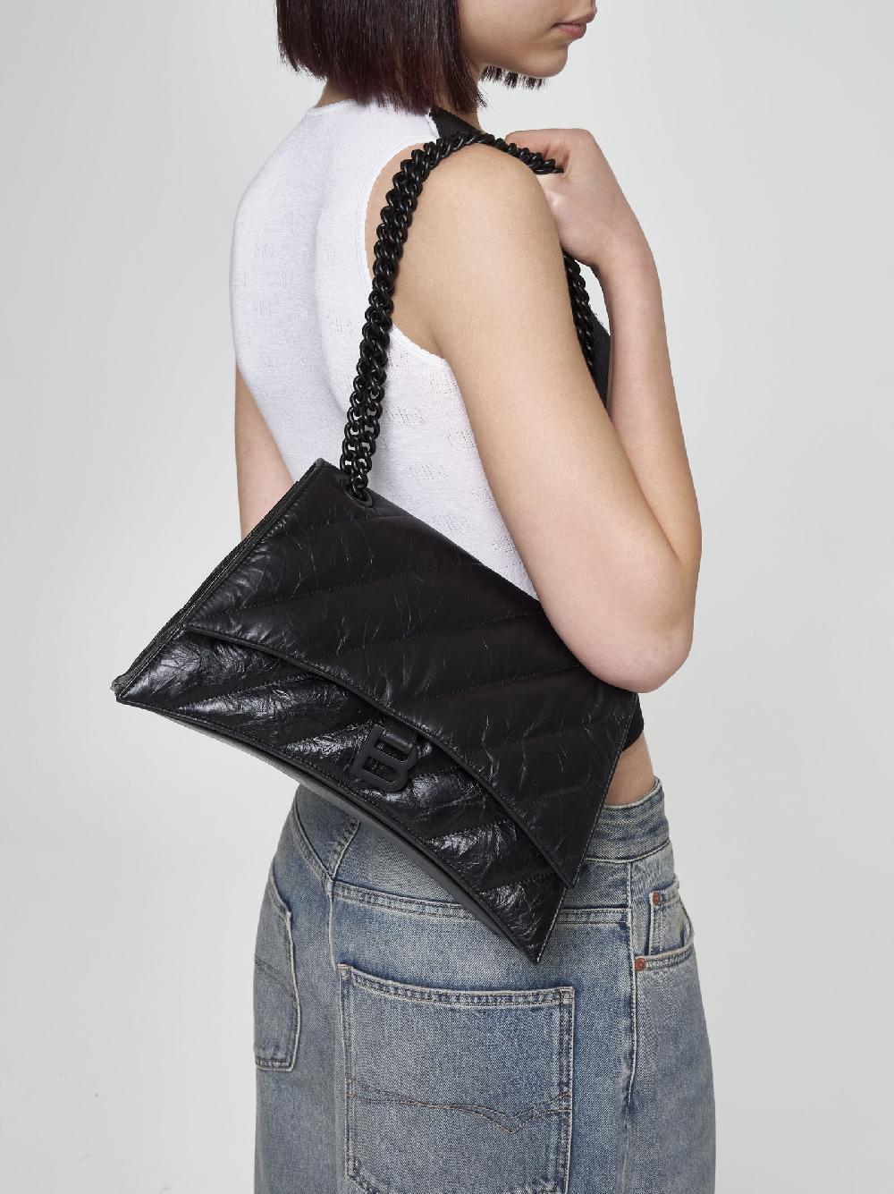 BALENCIAGA Borsa Crush Chain media in pelle Nuovo