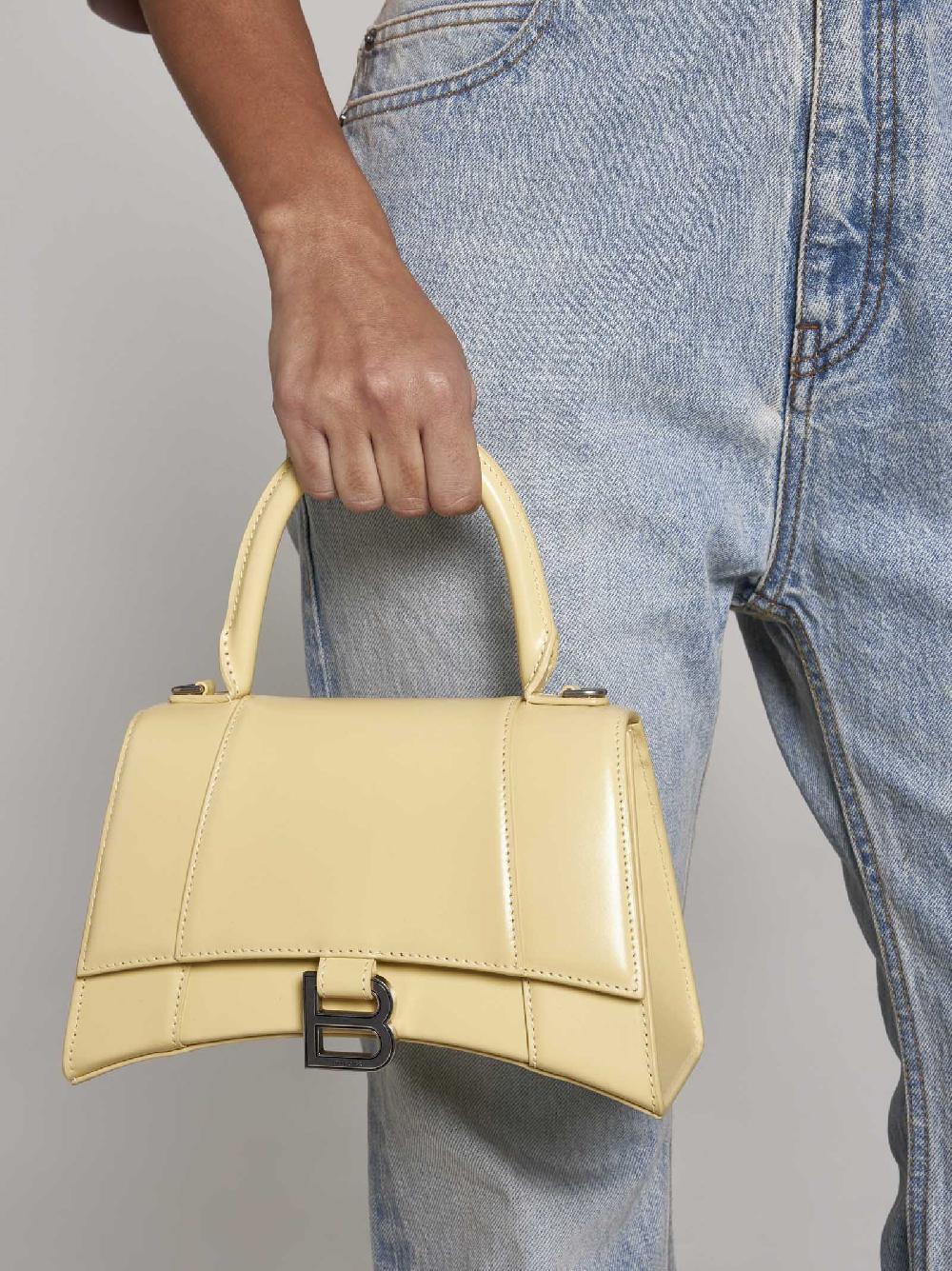 BALENCIAGA Borsa Hourglass Small in pelle Soddisfazione Garantita
