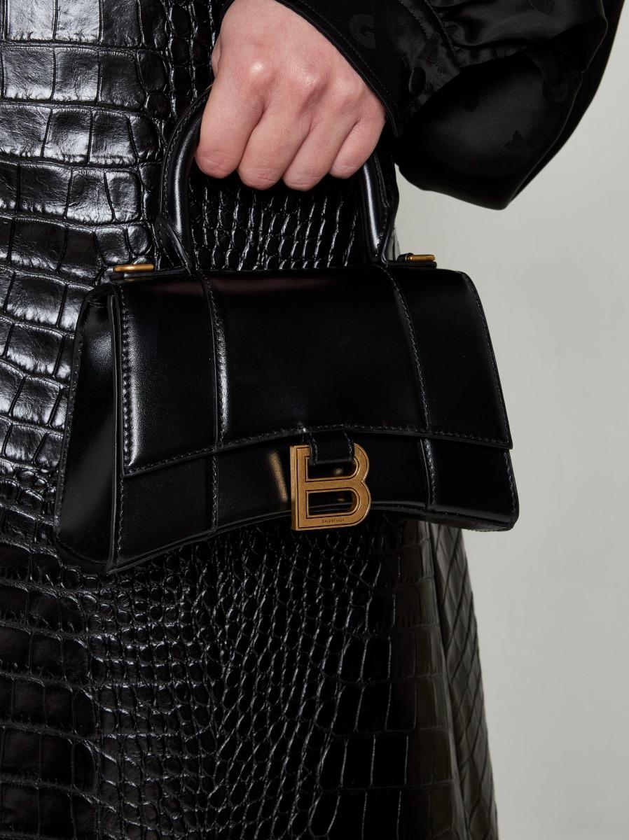 BALENCIAGA Borsa Hourglass XS in pelle Qualità Garantita
