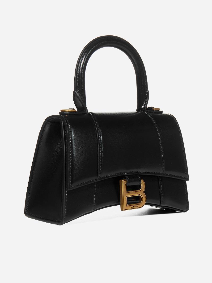 BALENCIAGA Borsa Hourglass XS in pelle Qualità Garantita