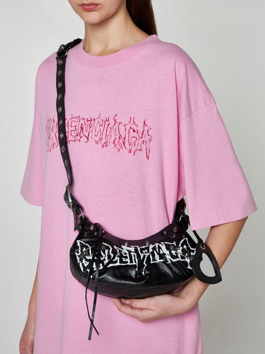 BALENCIAGA Borsa Le Cagole XS in pelle con logo Sottocosto