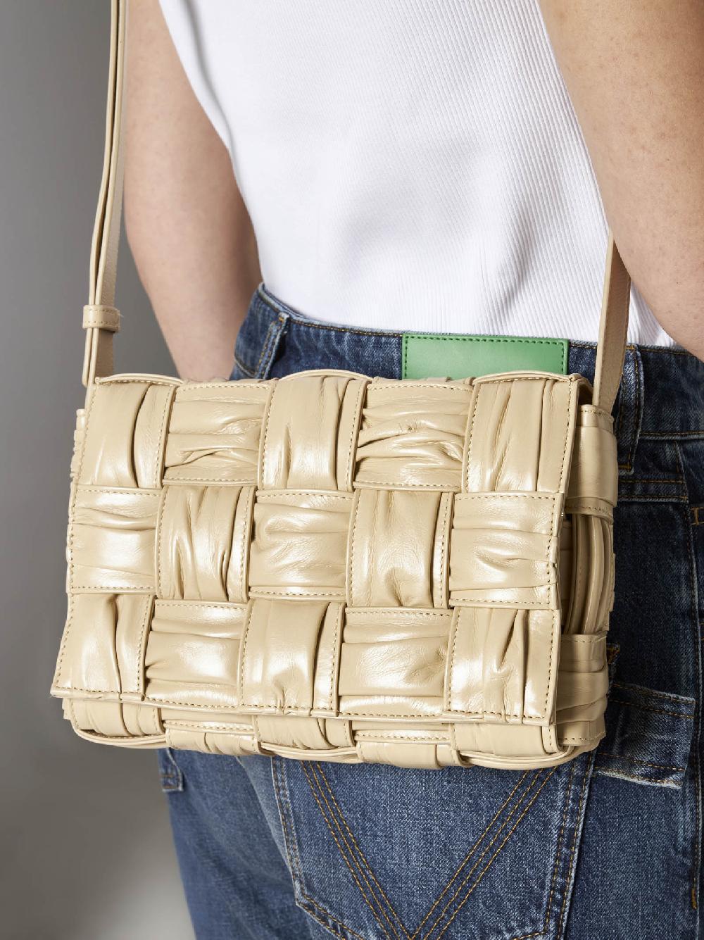 BOTTEGA VENETA Borsa Cassette in pelle Intreccio Plisse’ Presa