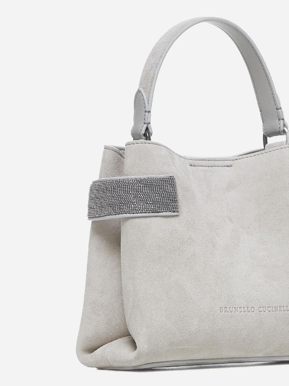 BRUNELLO CUCINELLI Borsa Essence piccola in suede Offerte