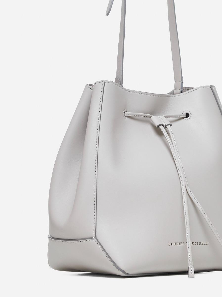 BRUNELLO CUCINELLI Borsa a secchiello in pelle In Saldo