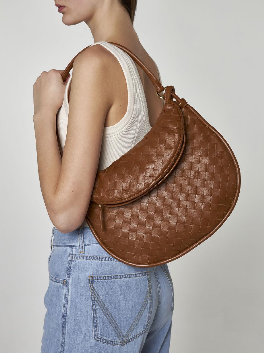 BOTTEGA VENETA Borsa Gemelli media in pelle Intrecciato In Linea