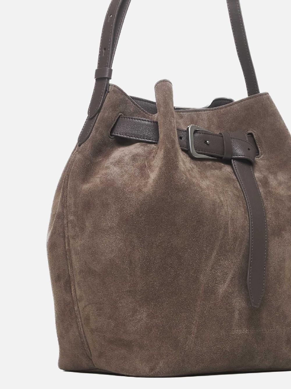 BRUNELLO CUCINELLI Borsa a secchiello in suede Nuovo