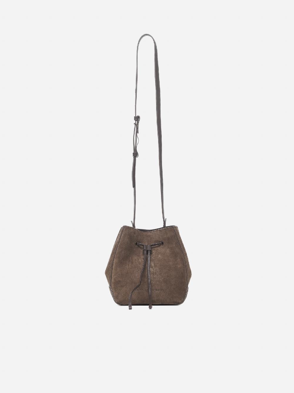 BRUNELLO CUCINELLI Borsa a secchiello piccola in suede