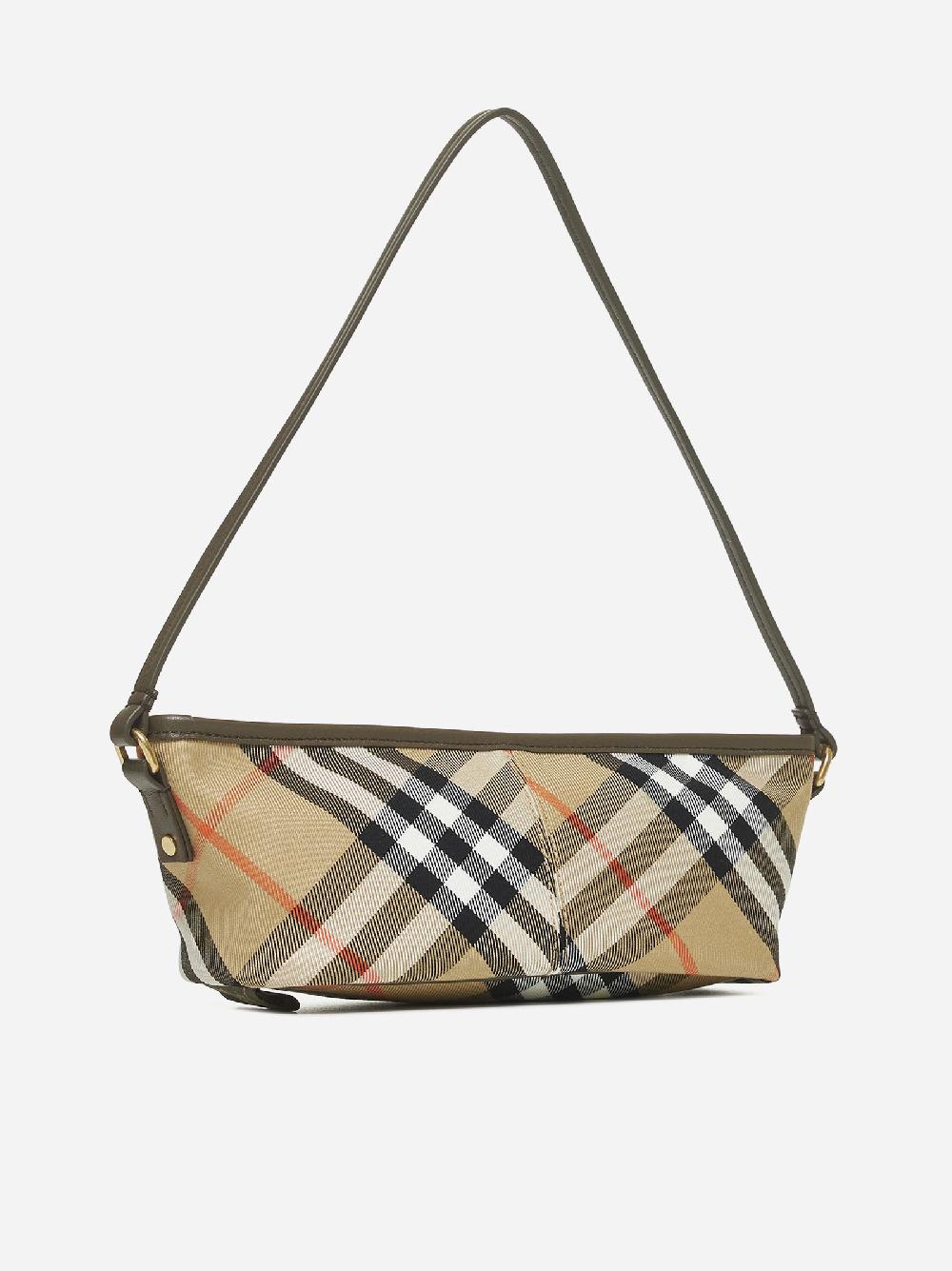 BURBERRY Borsa Baguette in tela check Negozi Online