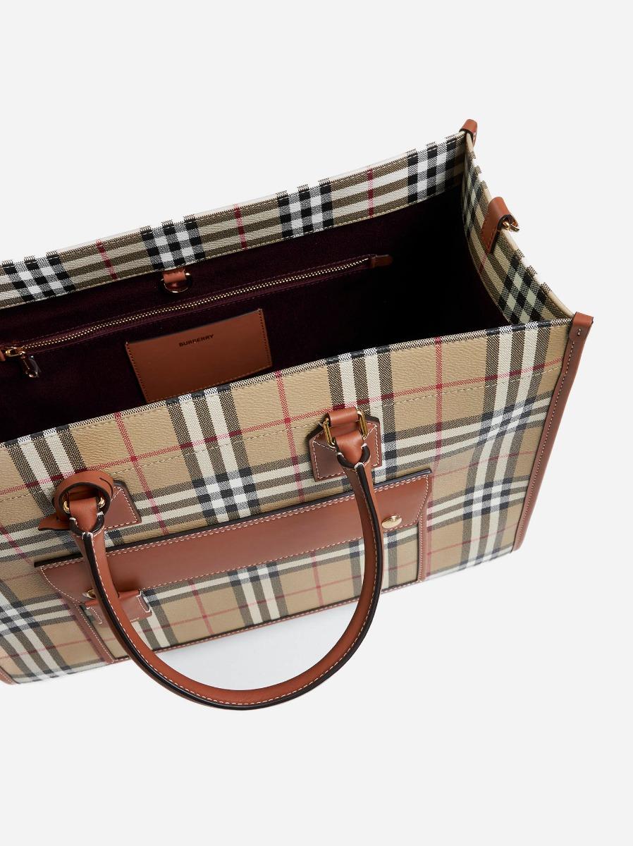 BURBERRY Tote Freya media beige Promozione Limitata