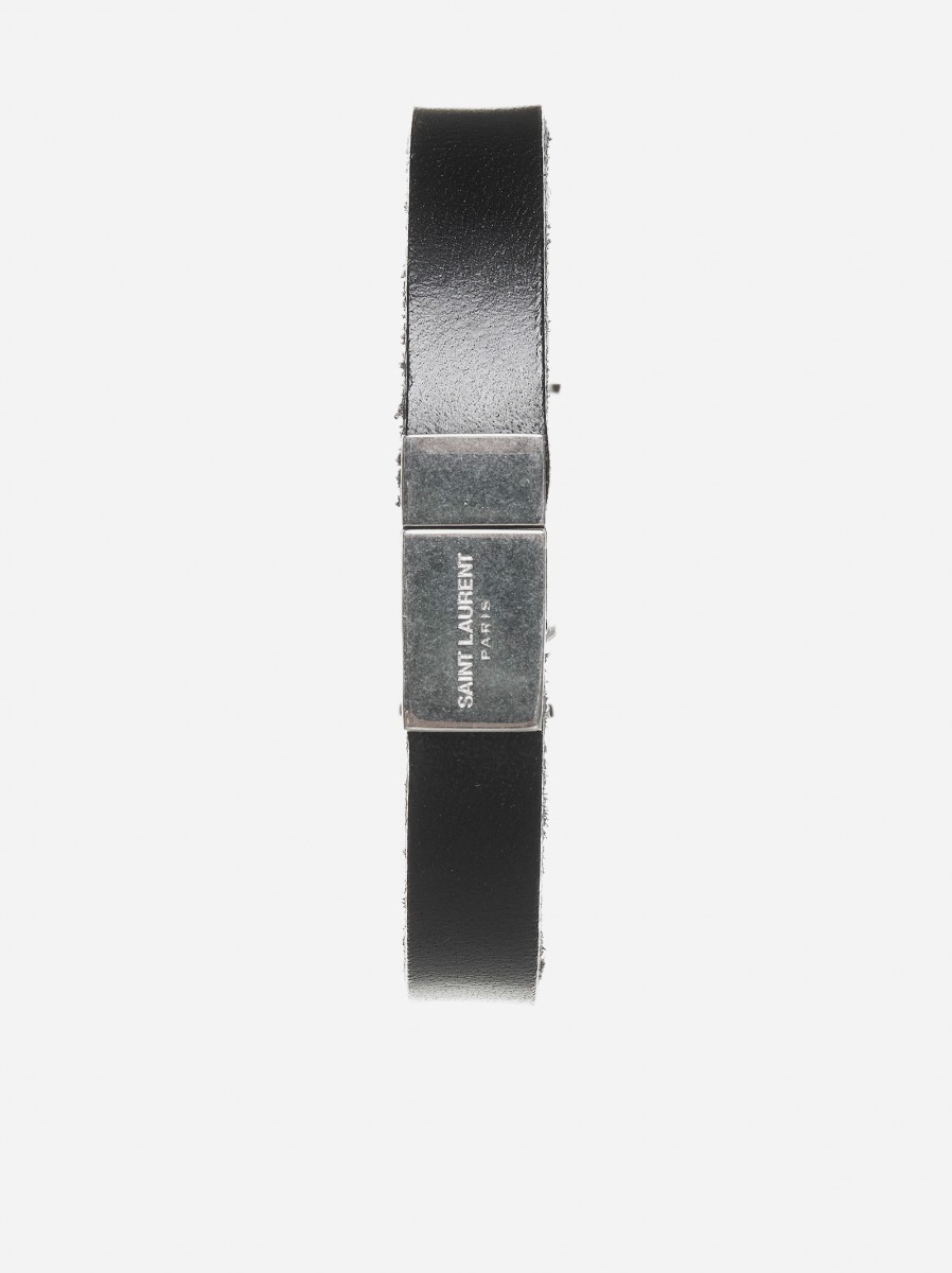 SAINT LAURENT Bracciale Opyum YSL in pelle vegan Enormi risparmi