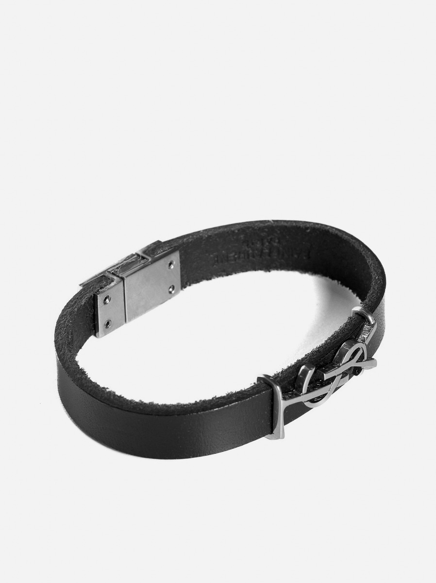 SAINT LAURENT Bracciale Opyum YSL in pelle vegan Enormi risparmi