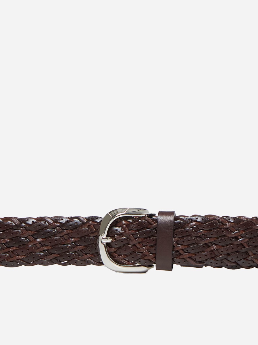 BRUNELLO CUCINELLI Cintura in pelle intrecciata Vendita