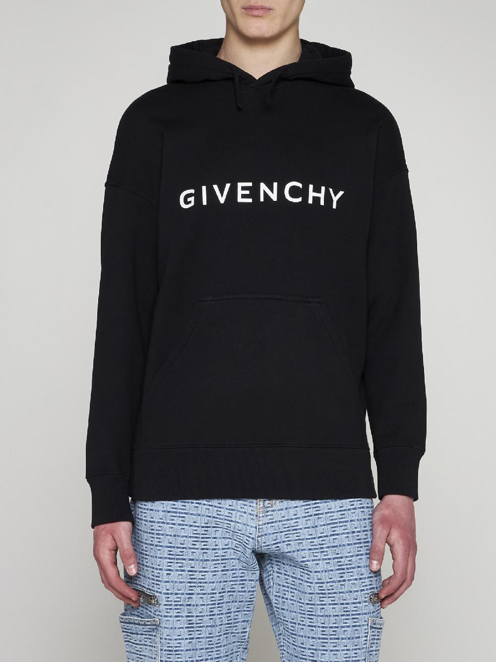 GIVENCHY Felpa in cotone con cappuccio e logo I Più Venduti