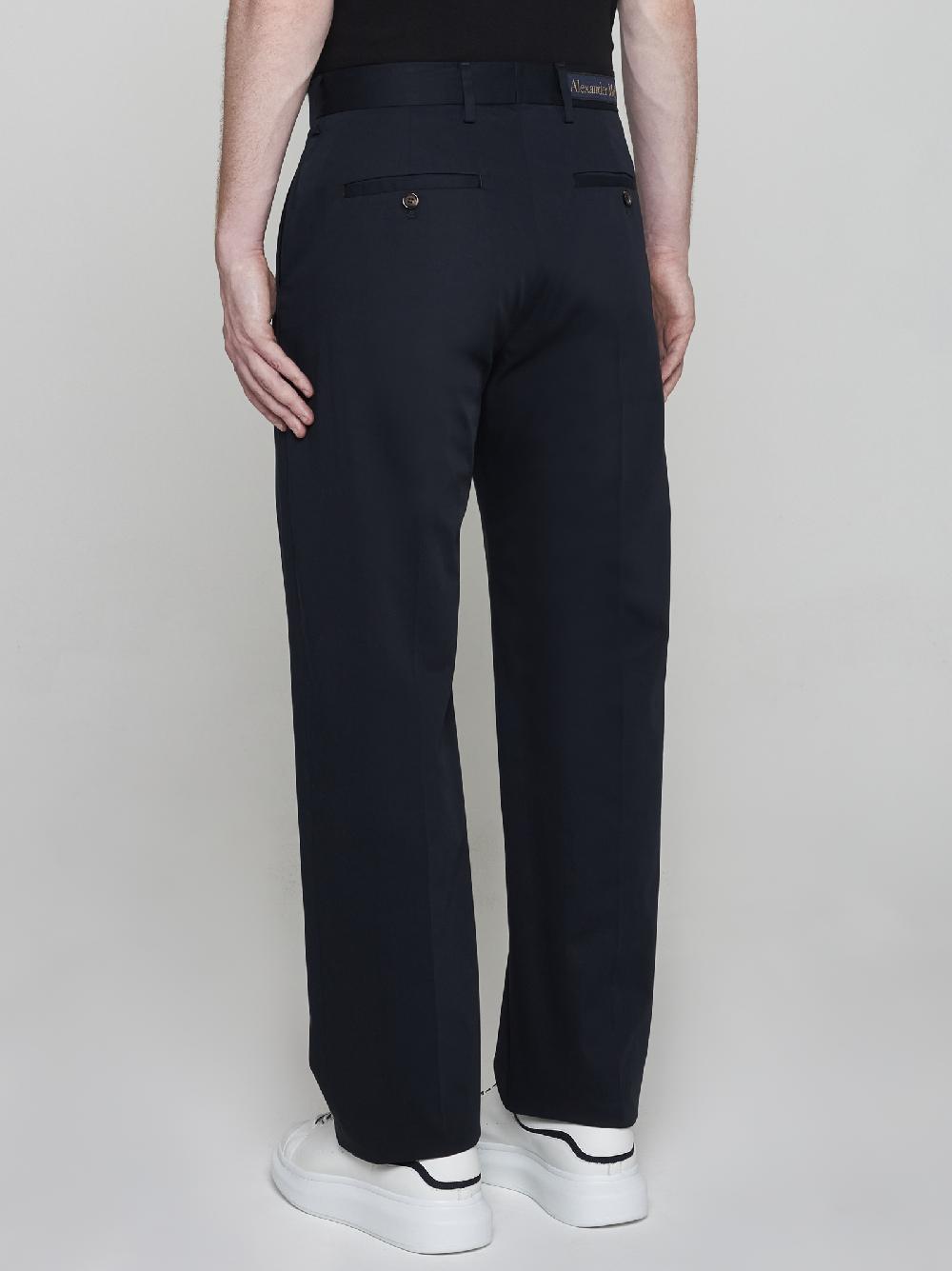 ALEXANDER MCQUEEN Pantaloni chino in cotone In Saldo
