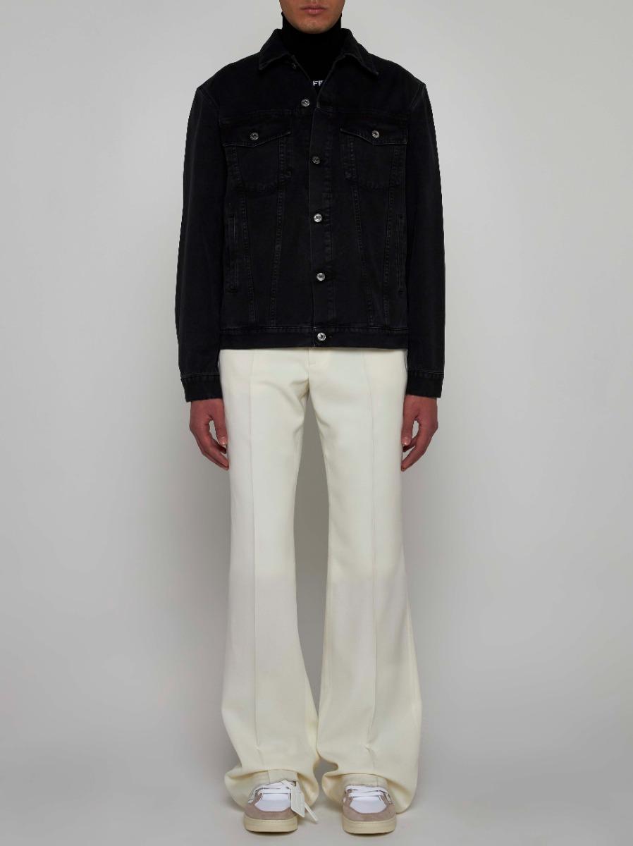 OFF WHITE Giacca in denim con logo Italy