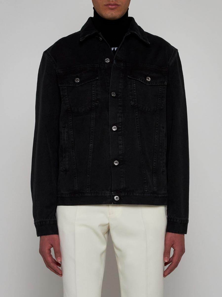 OFF WHITE Giacca in denim con logo Italy