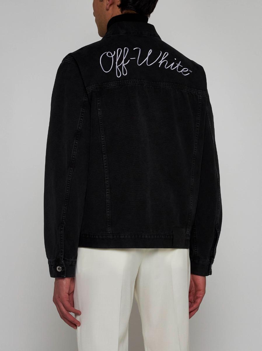 OFF WHITE Giacca in denim con logo Italy