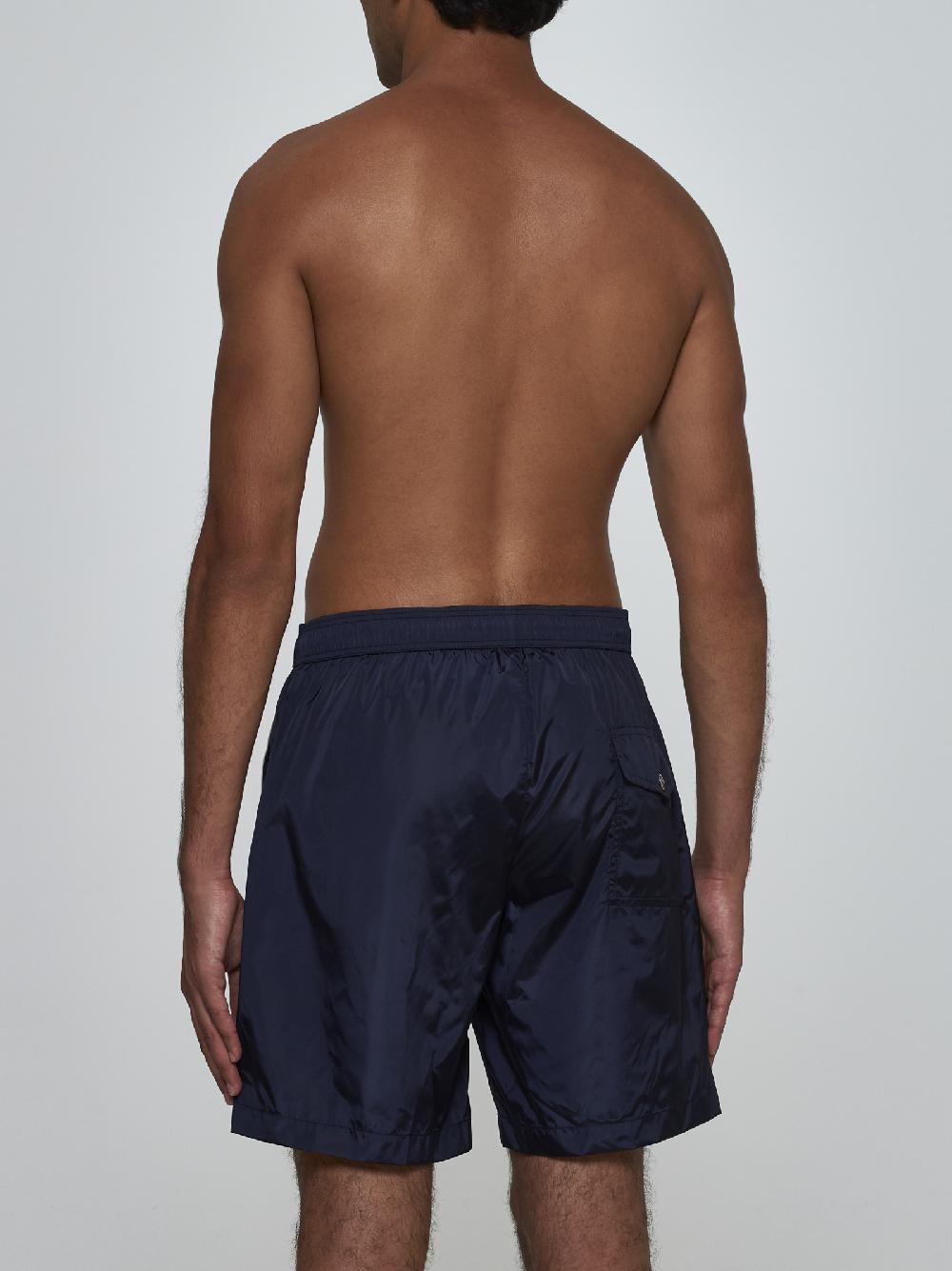 MONCLER Shorts da mare con logo Italy