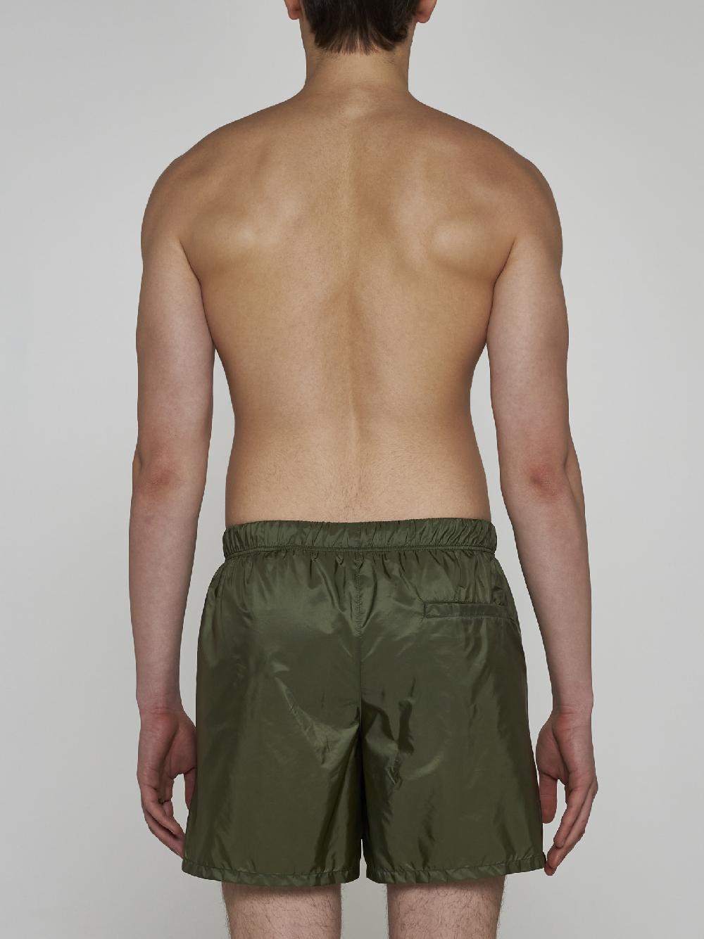 PRADA Shorts in Re-Nylon con placca-logo Soddisfazione Garantita
