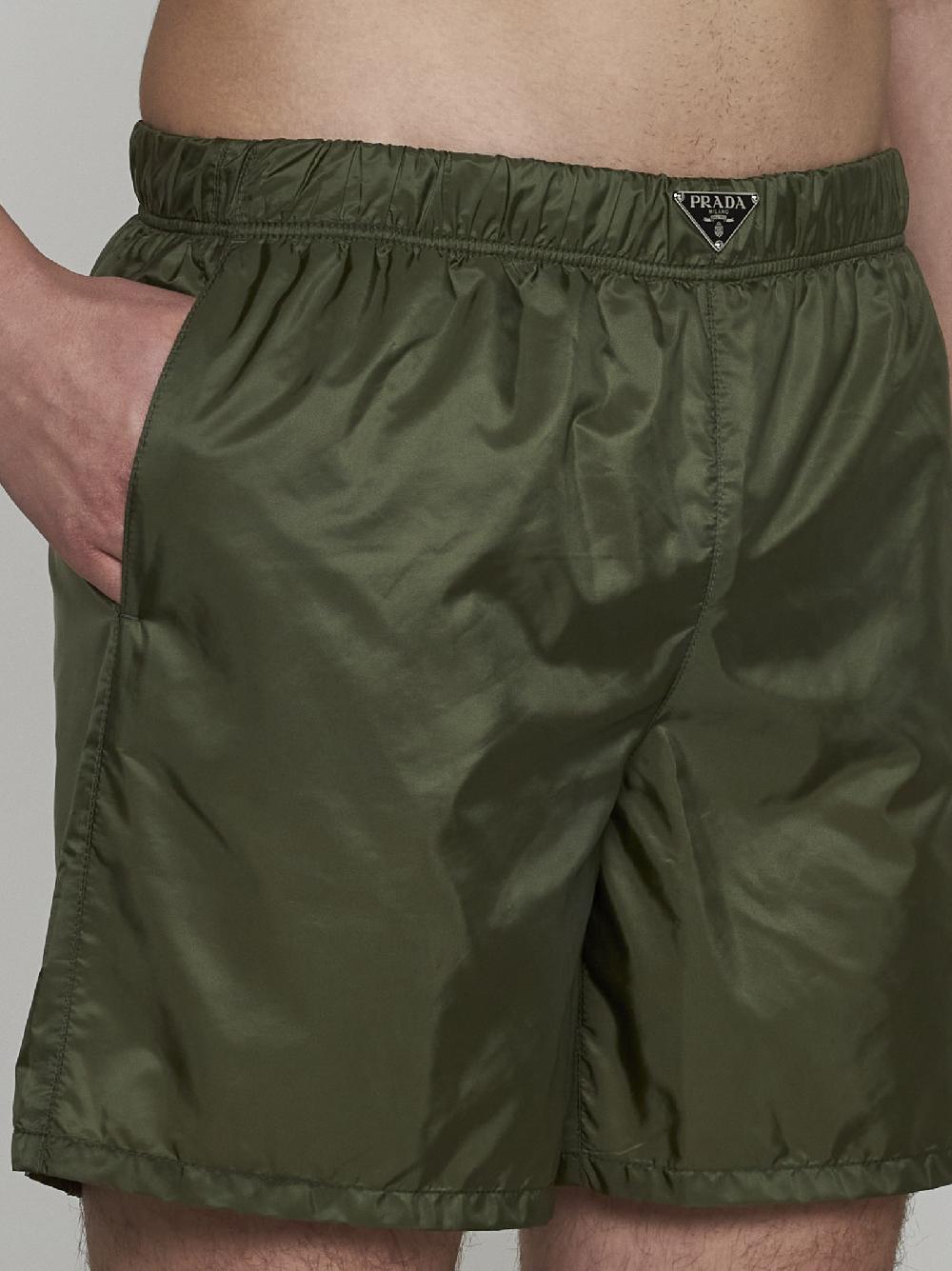 PRADA Shorts in Re-Nylon con placca-logo Soddisfazione Garantita