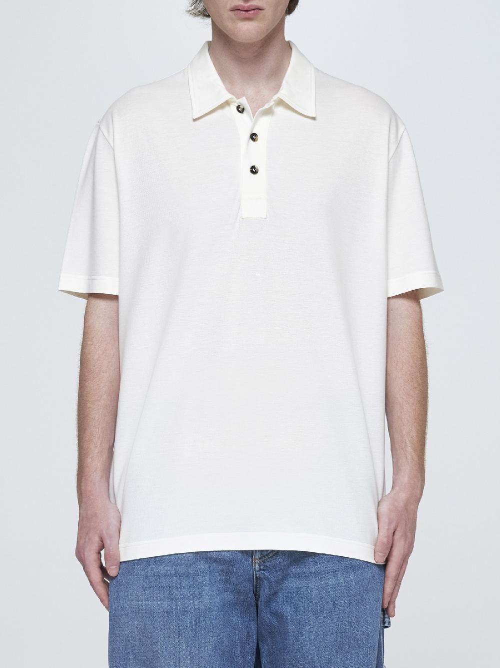 BOTTEGA VENETA Polo misto cotone e lyocell Acquista Ora