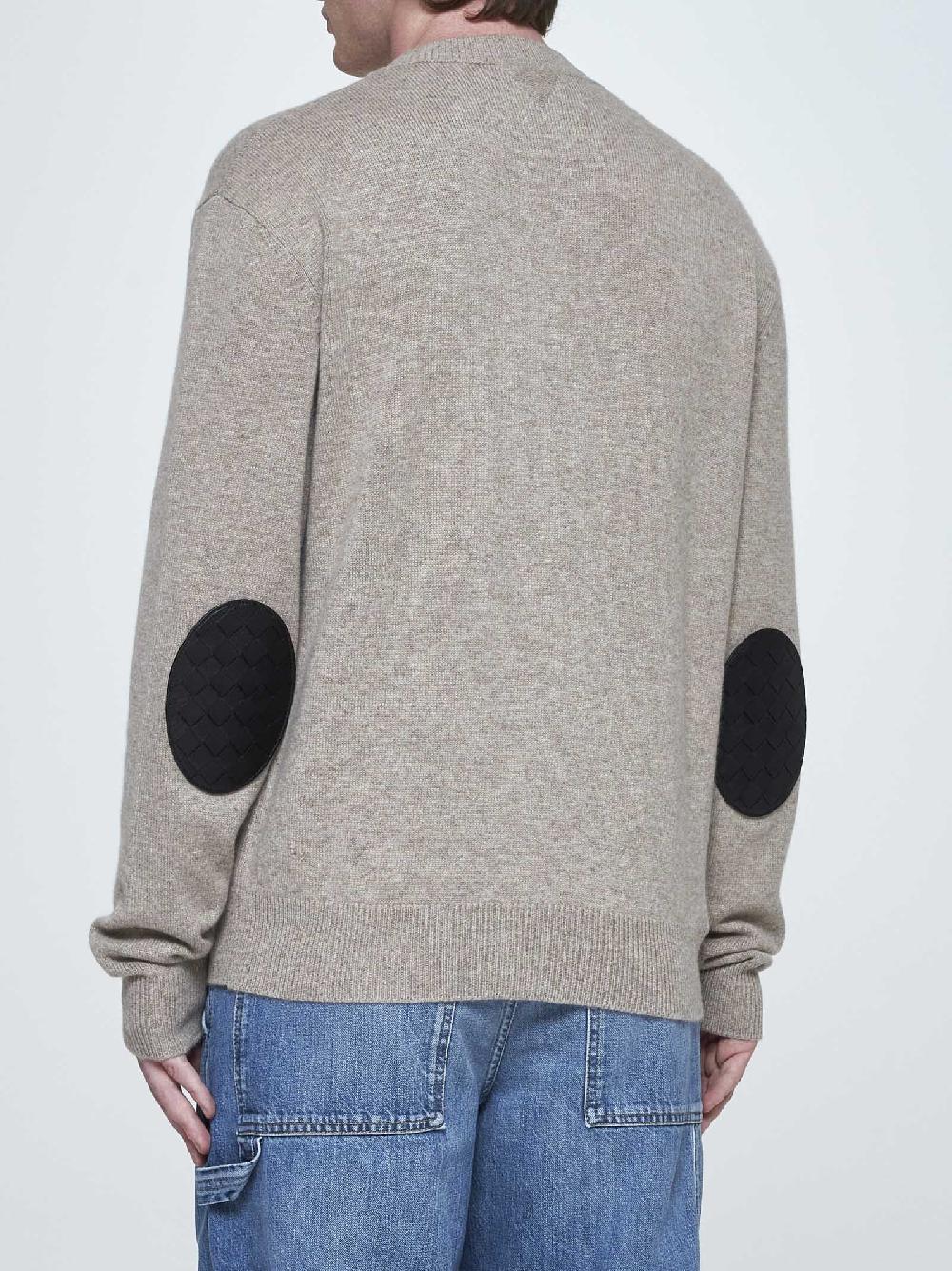 BOTTEGA VENETA Pull misto cashmere con toppe Consegna Veloce