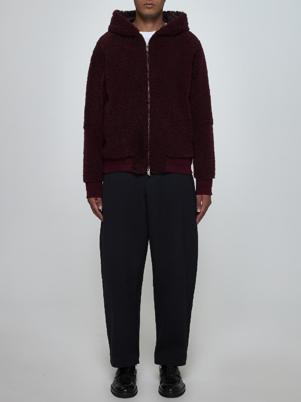 SALVATORE SANTORO Giacca reversibile in shearling e pelle Prezzo Ridotto