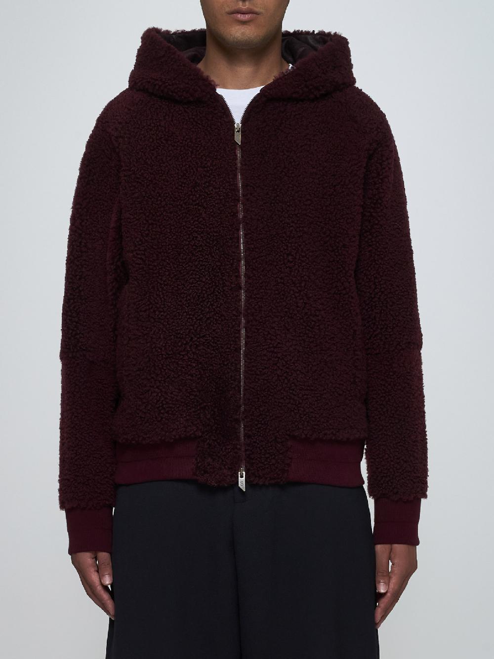 SALVATORE SANTORO Giacca reversibile in shearling e pelle Prezzo Ridotto