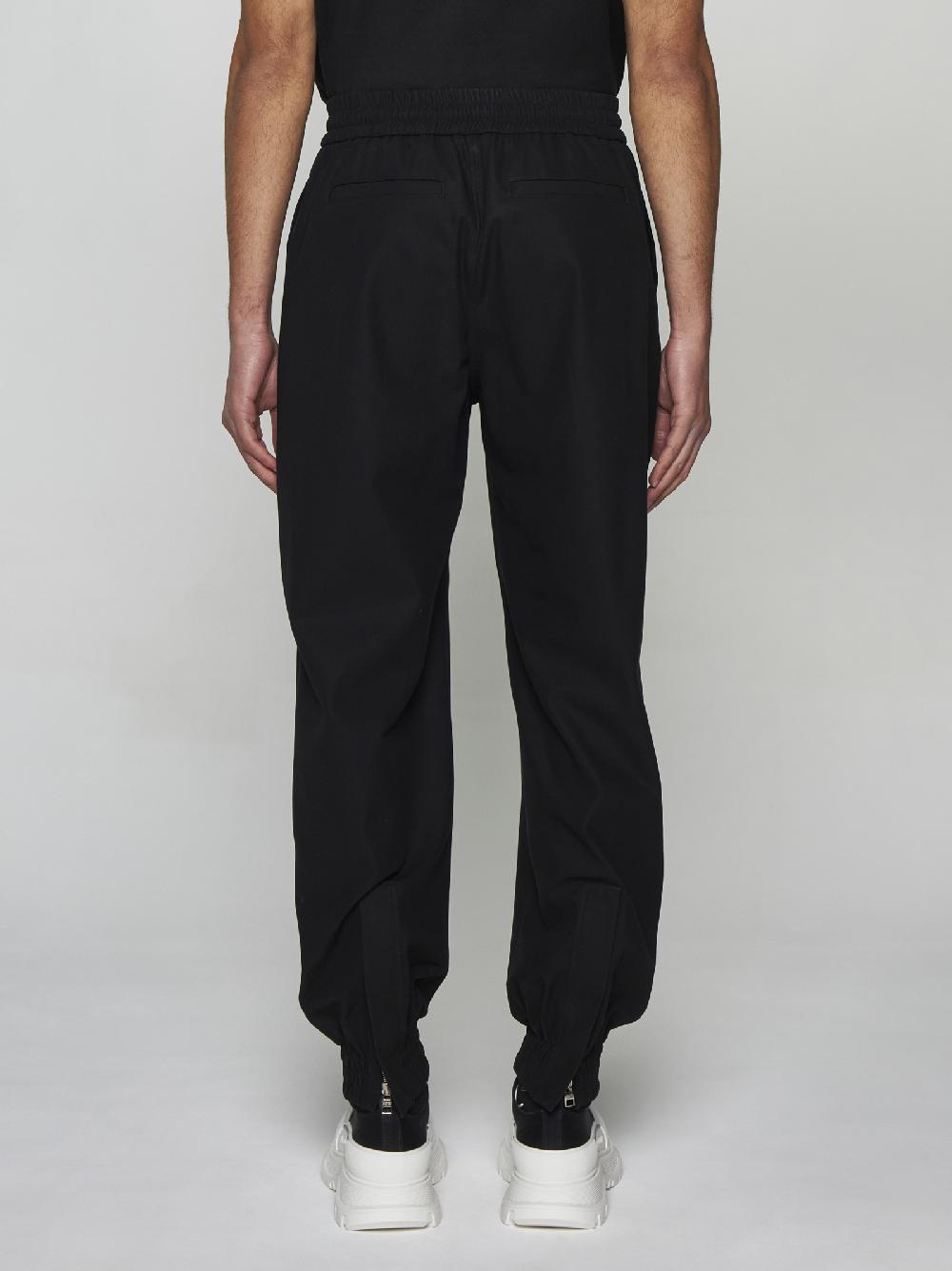 ALEXANDER MCQUEEN Pantaloni in cotone con zip Convenienza