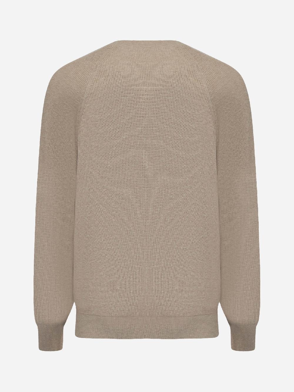 BRUNELLO CUCINELLI Maglia girocollo in cotone beige Online