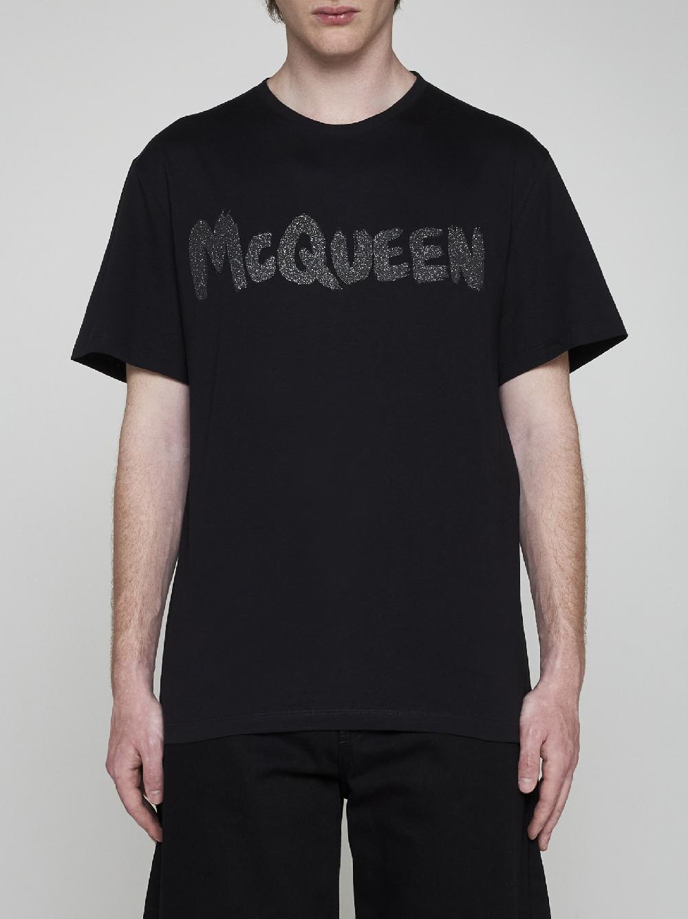 ALEXANDER MCQUEEN T-shirt in cotone con logo Saldi