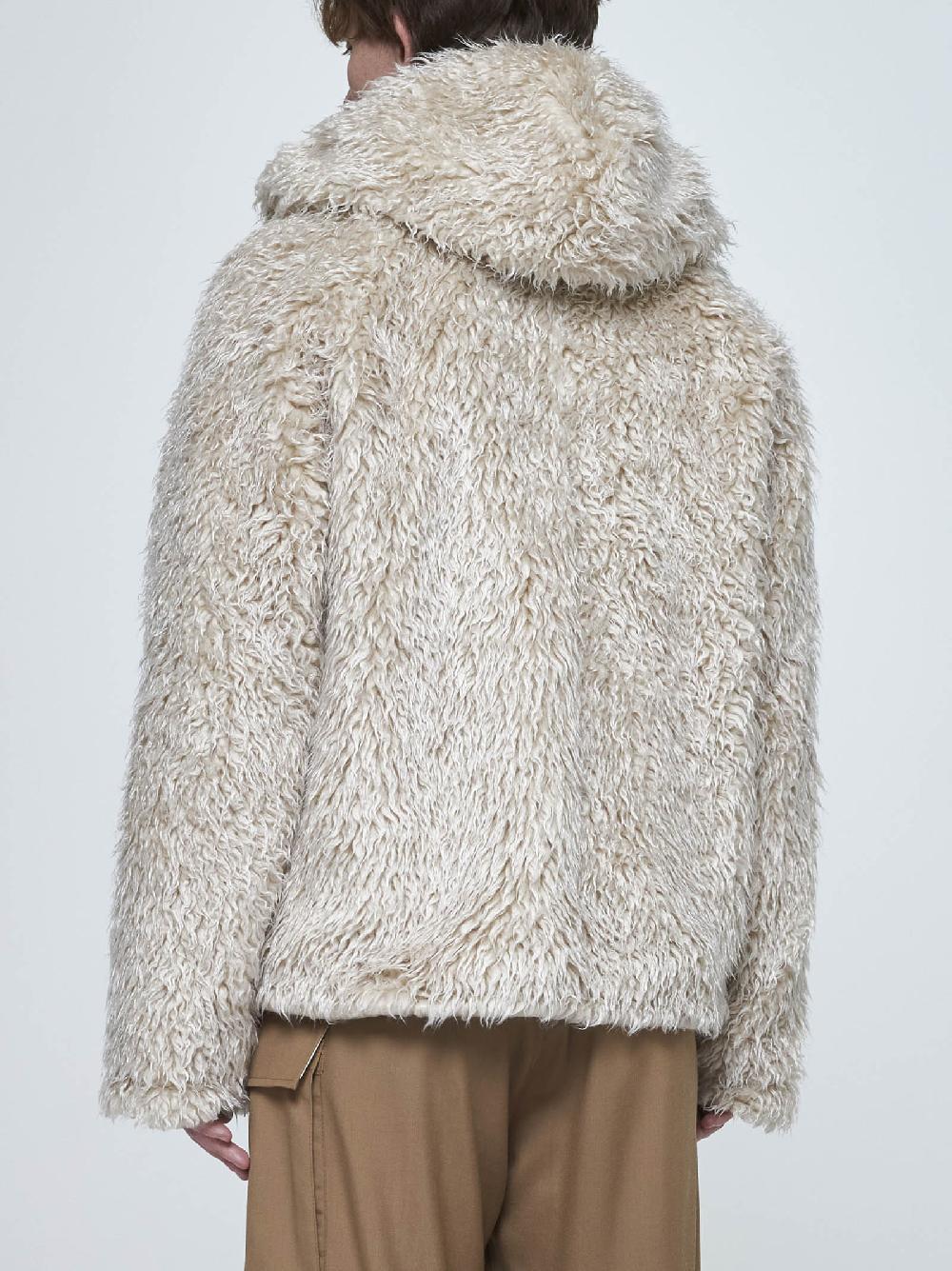 MARNI Giacca teddy in faux fur Offerte