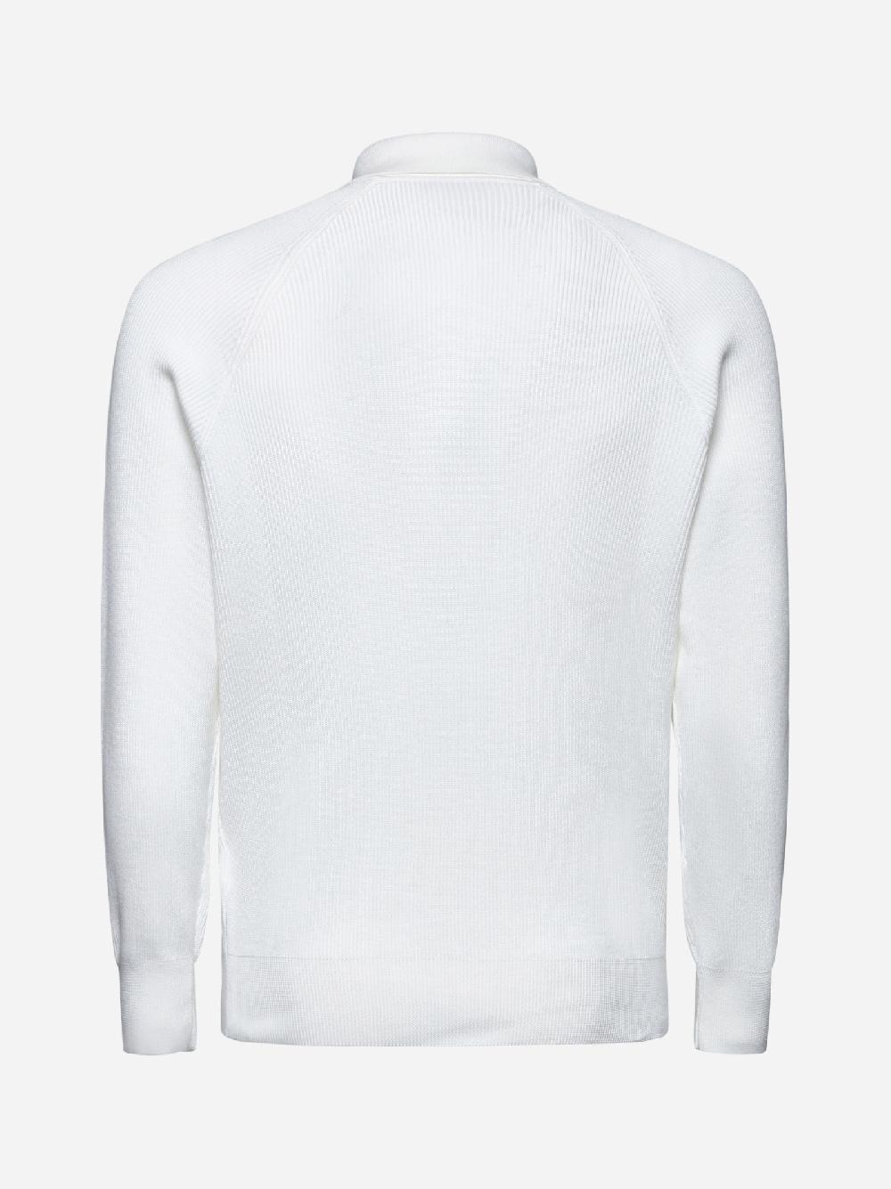 BRUNELLO CUCINELLI Polo in maglia di cotone bianco Negozio