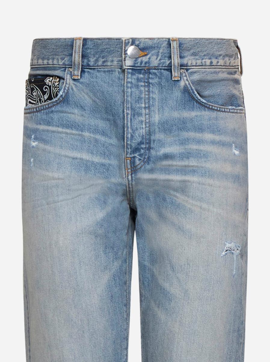 AMIRI Jeans Bandana Repair Straight azzurro In Saldo