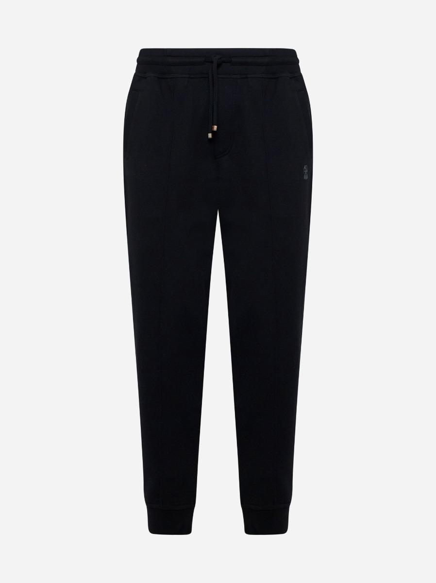 BRUNELLO CUCINELLI Pantaloni in felpa double nera