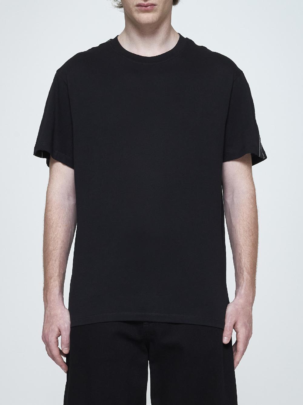 ALEXANDER MCQUEEN T-shirt in cotone con logo-tape In Linea