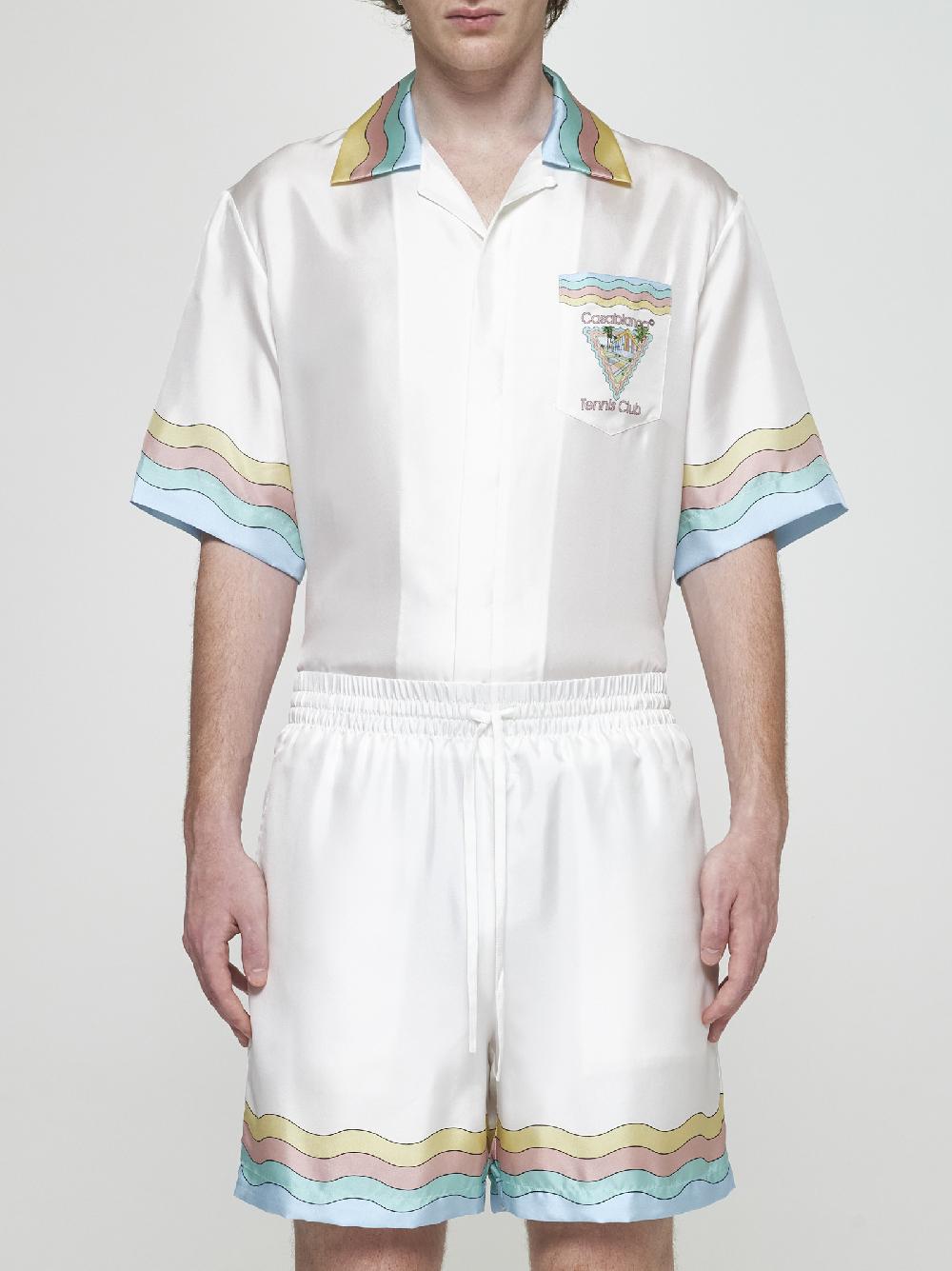 CASABLANCA Shorts Maison de Reve in seta Qualità