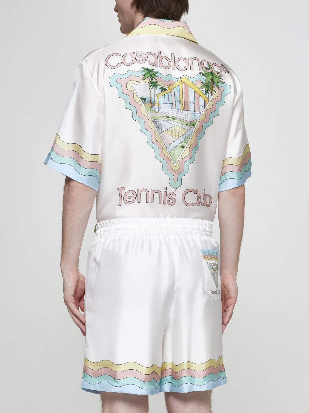 CASABLANCA Shorts Maison de Reve in seta Qualità