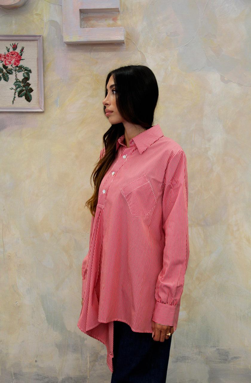 ROSÈ A POIS Velvet Camicia Affare Del Giorno