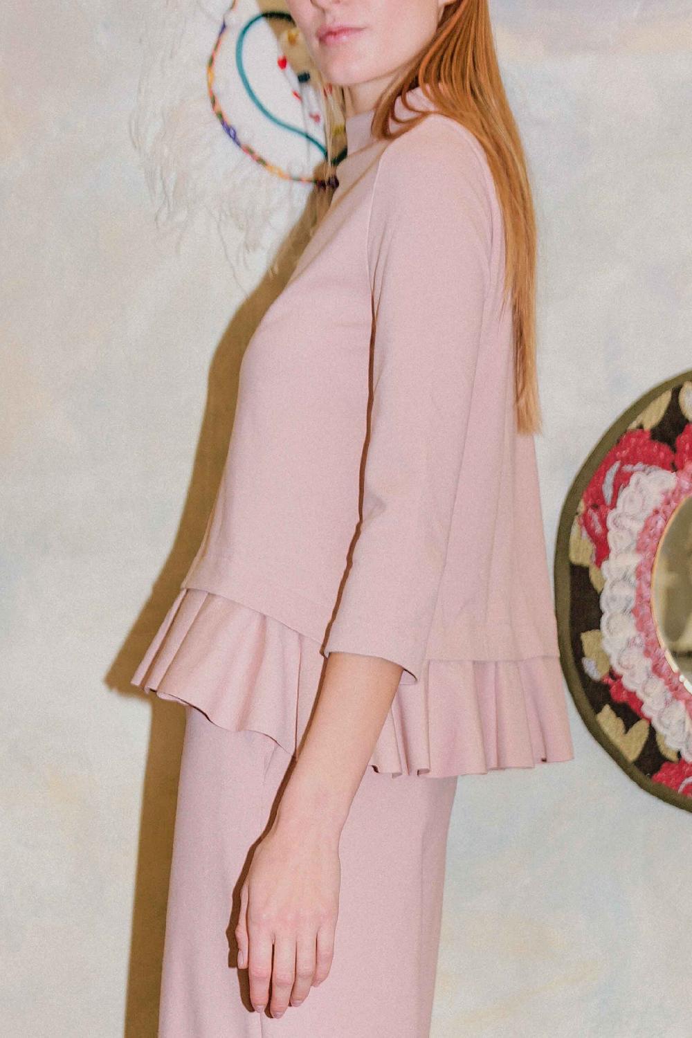 ROSÈ A POIS GRIFFIN Blusa cipria Saldi