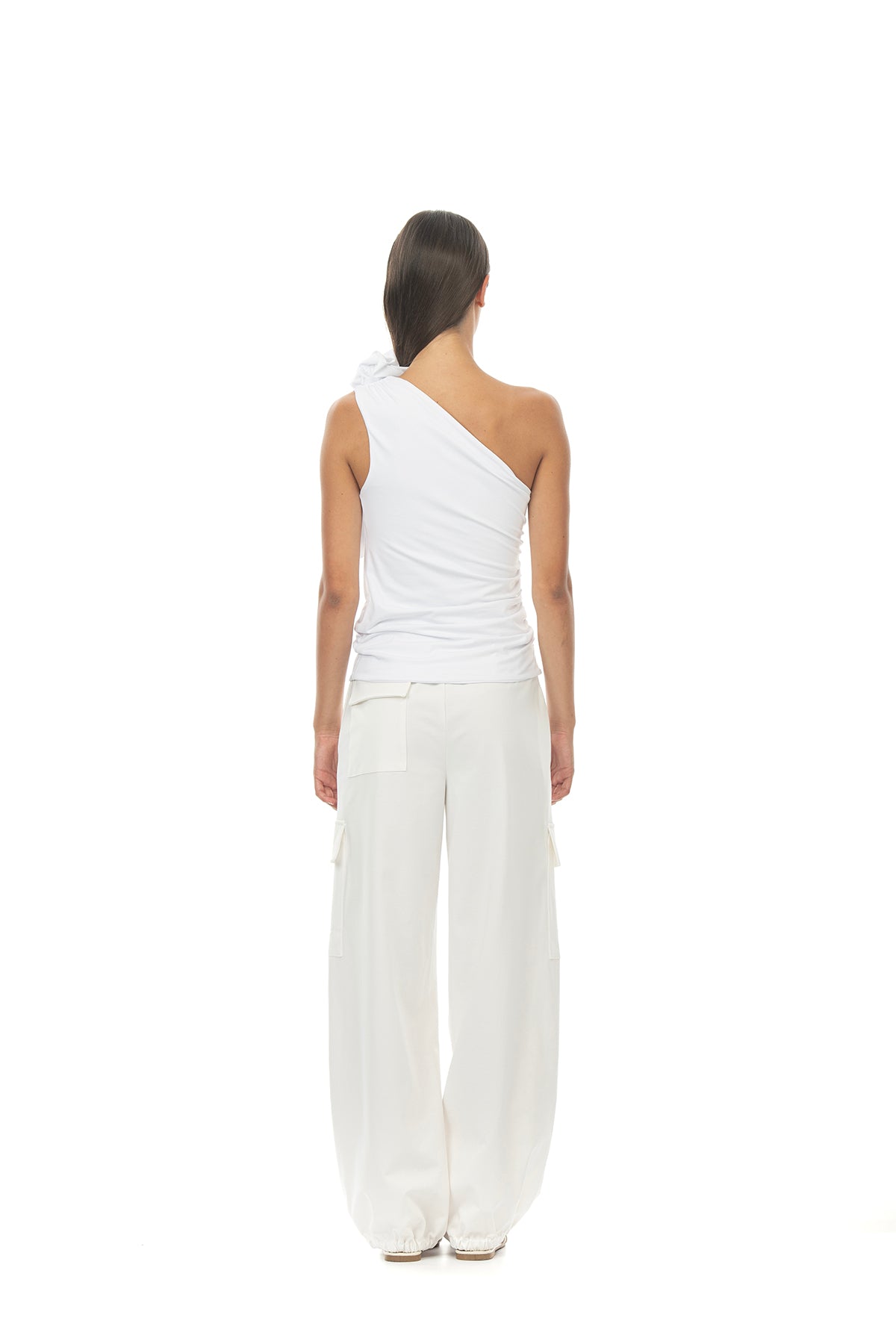ROSÈ A POIS Pippo Pantalone Bianco Negozio