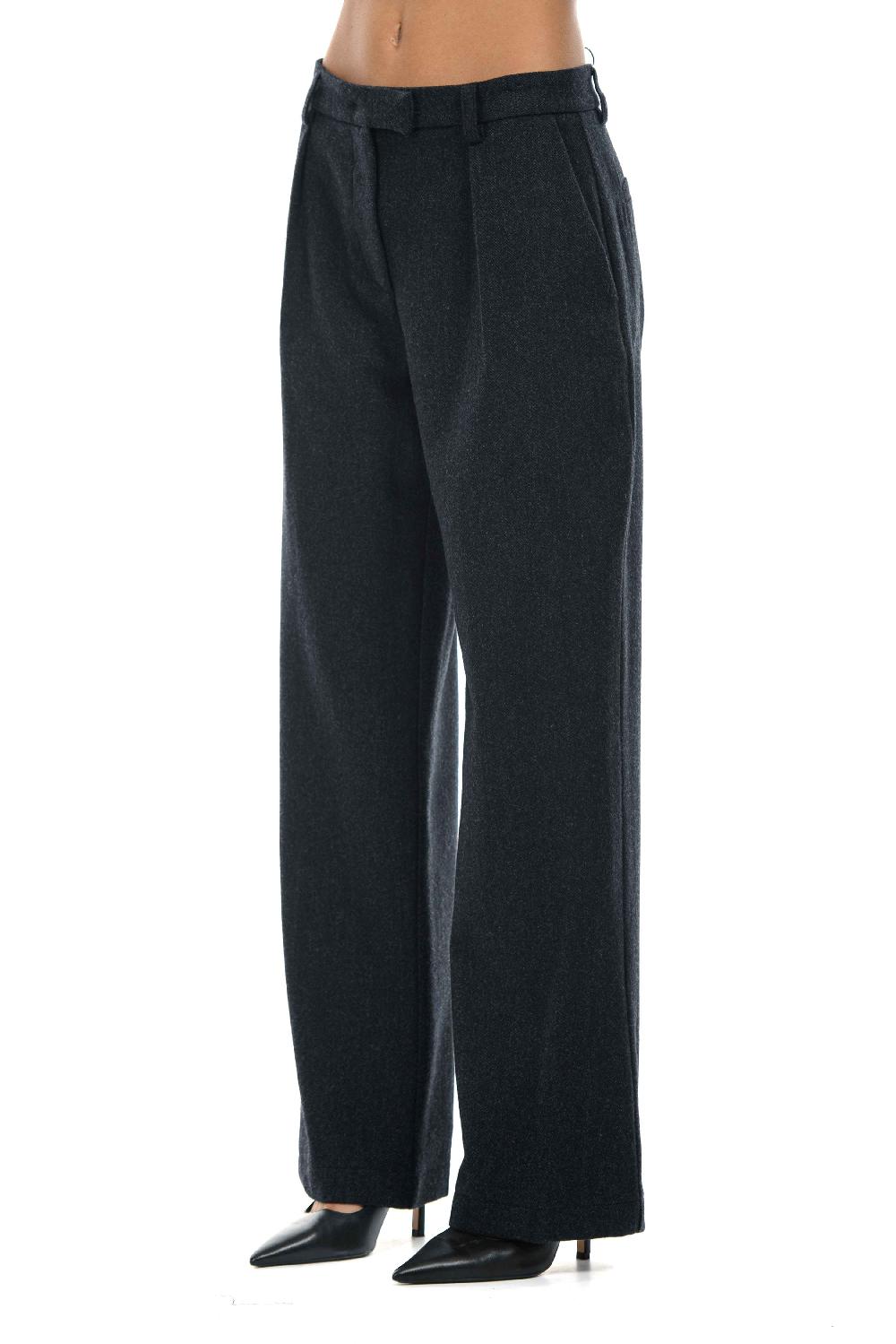 ROSÈ A POIS BING Pantalone in pura lana Affare Del Giorno
