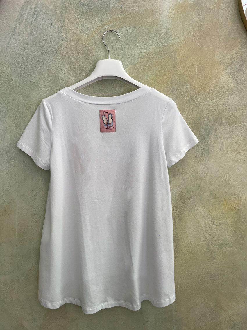 ROSÈ A POIS Dama T-shirt Promozione