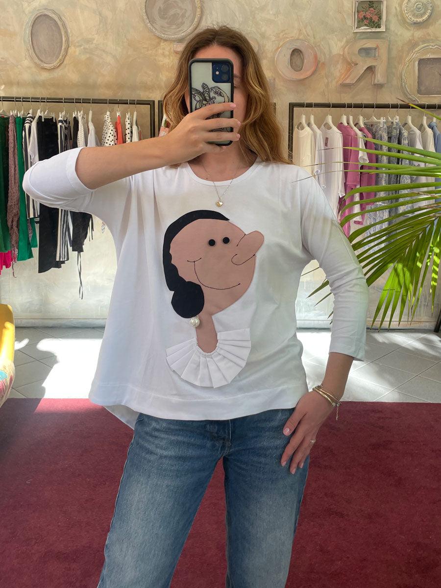 ROSÈ A POIS Olivia T-shirt Economico