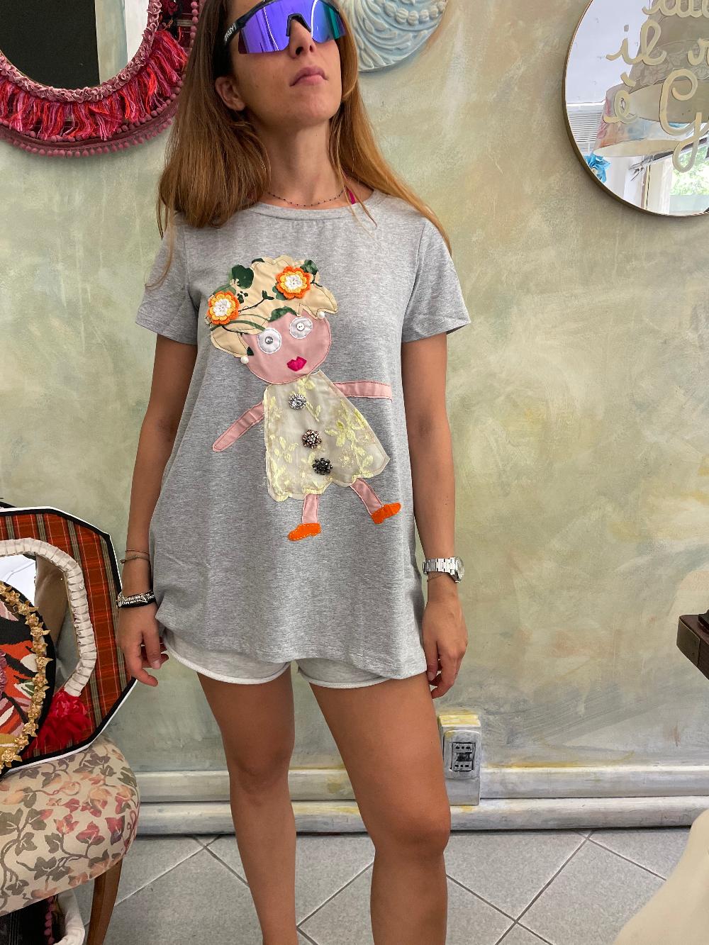 ROSÈ A POIS Bambolina T-shirt Presa